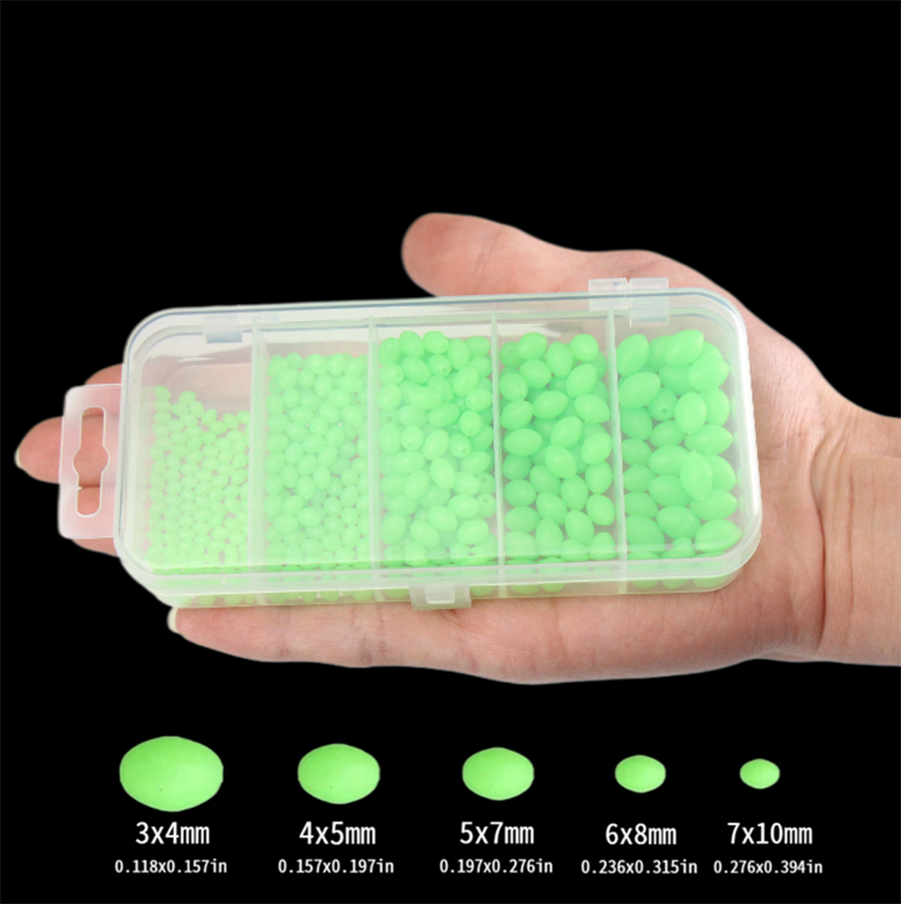 Fishing Lure Soft Plastic - 375Pcs/Set Night Luminous Fishing Hard Beads