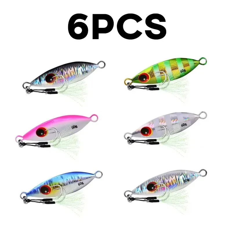 Fishing Lure Buzzbait - Inchiku Metal Jig Spoon Lure 6pcs