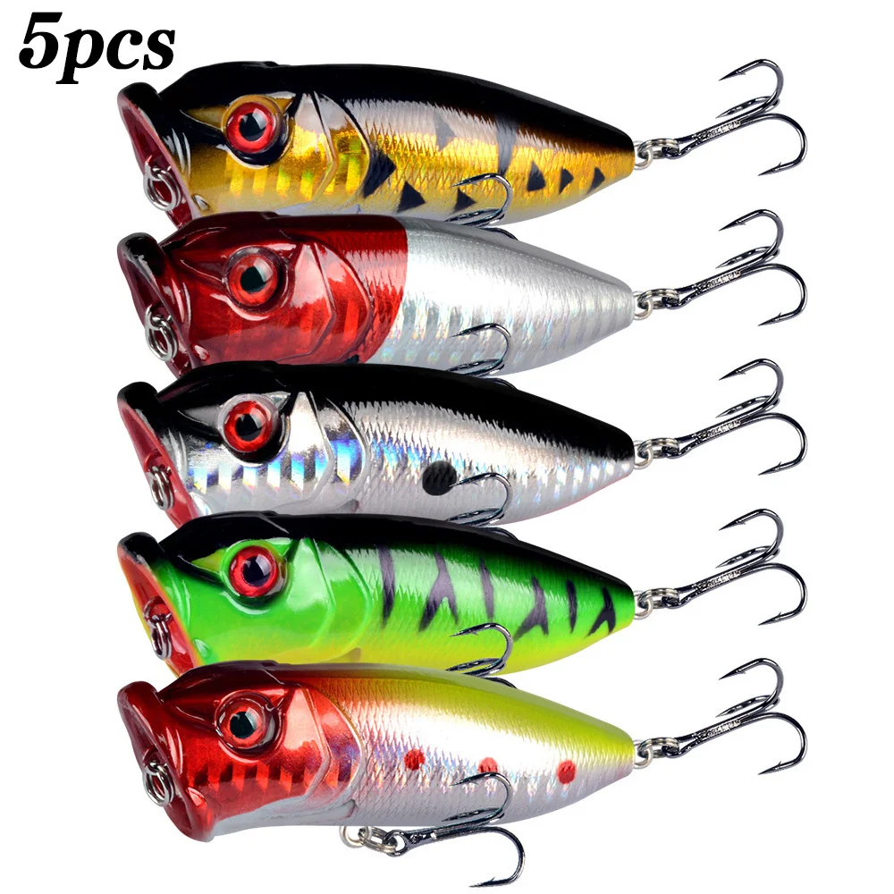 Fishing Lure Popper - 5Pcs Popper Fishing Lures 3d Eyes