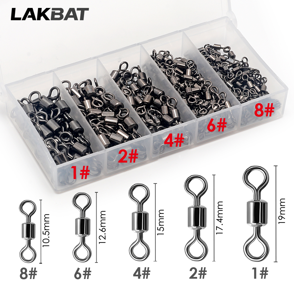 Fishing Lure Spinner - 100PCS Stainless Steel Fishing Swivel Bearing