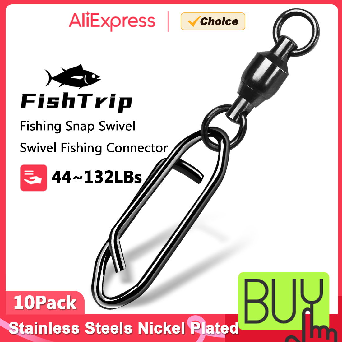 Fishing Lure Accessories - FishTrip 10Pcs Fishing Snap Ball Bearing