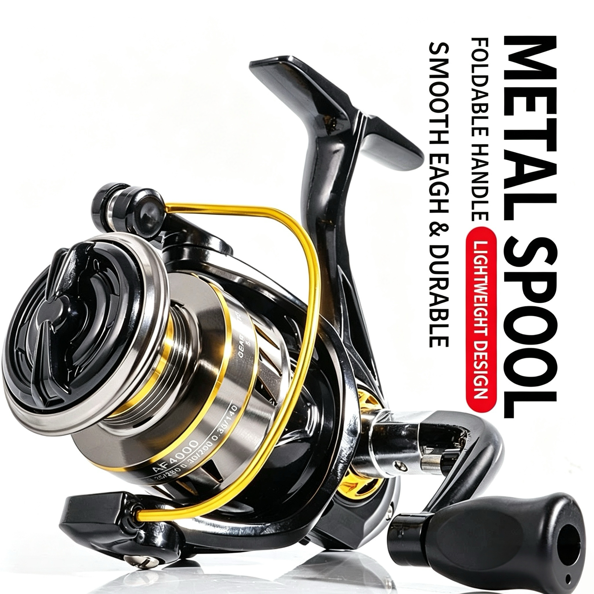 Fishing Lure Accessories - Full Metal Spinning Reel, Long Cast