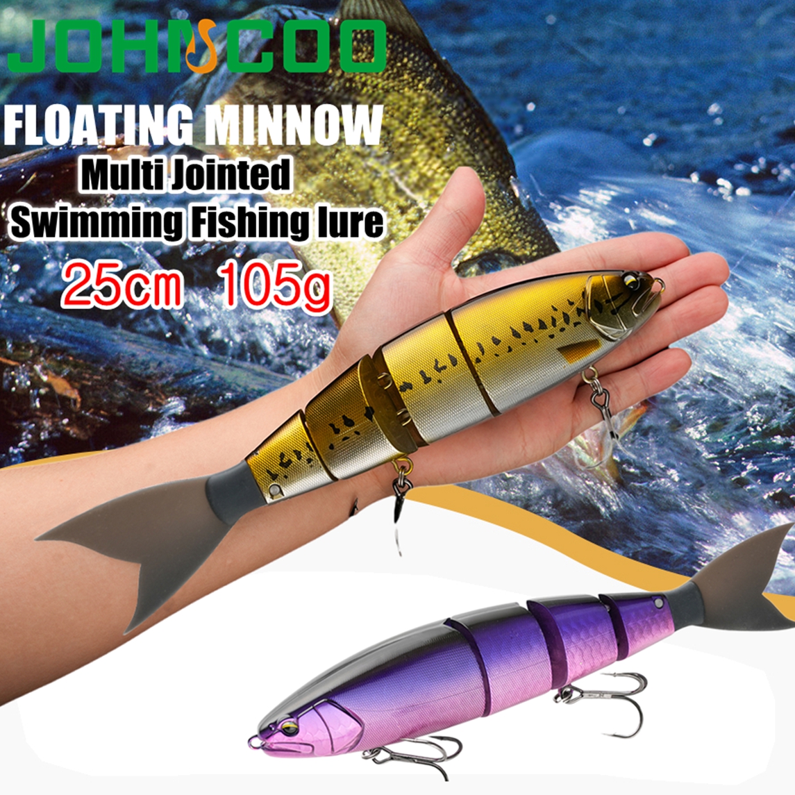 Fishing Lure Popper - Johncoo Jointed Fishing Lure 25cm 105g