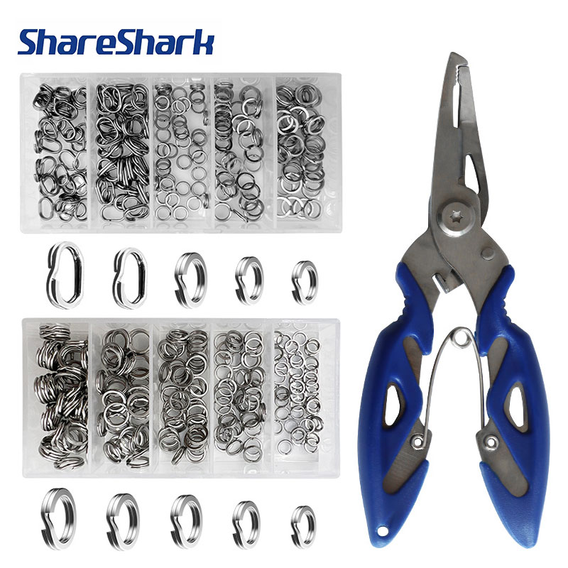 Fishing Lure Kit - ShareShark 200pcs Stainless Steel Split Ring