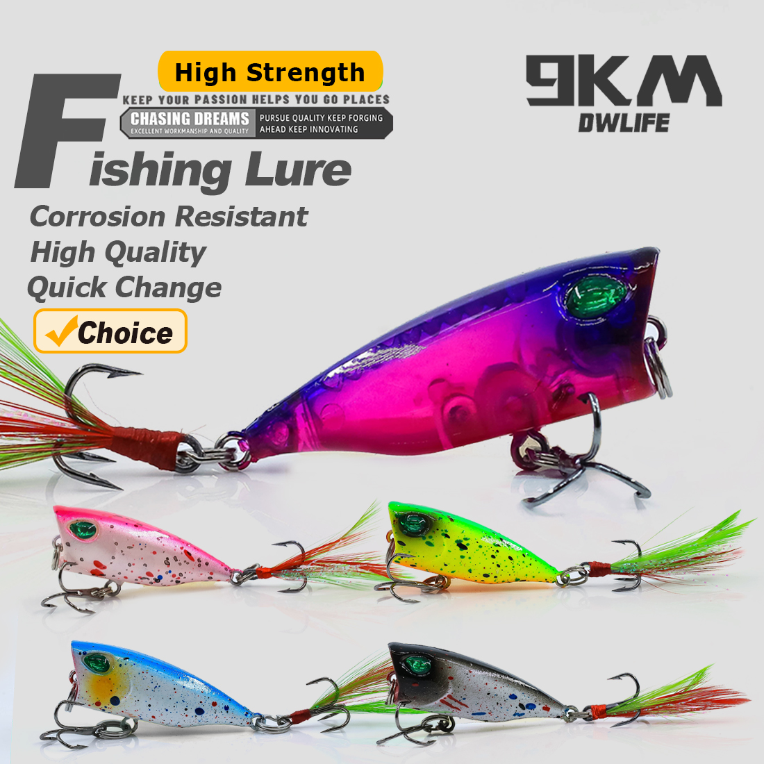 Fishing Lure Popper - Minnow Lures Popper Set Crankbaits 4g