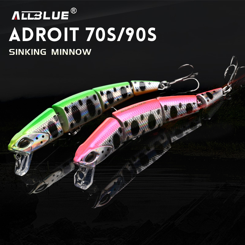 Fishing Lure Popper - ALLBLUE Professional Jointed Swimbait 70mm 90mm
