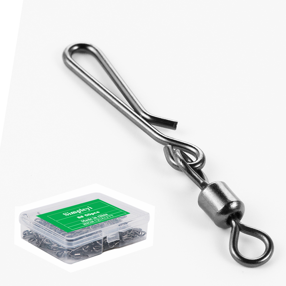 Fishing Lure Box - 50pcs Box Rolling Swivel With Hanging