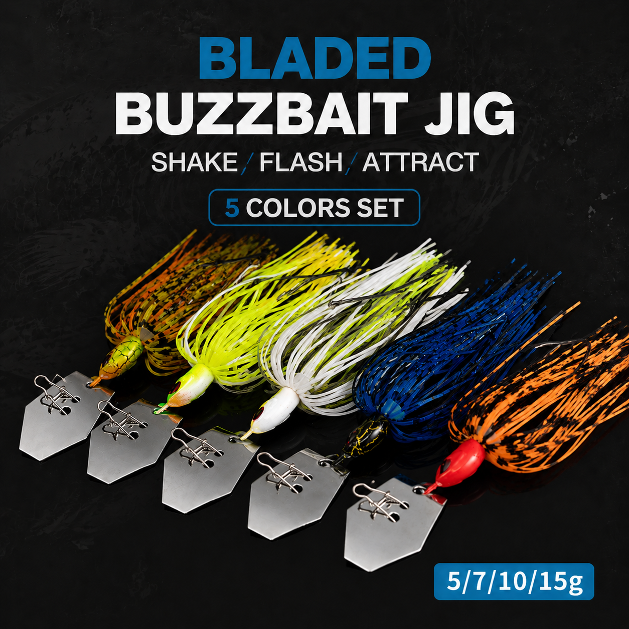 Spinnerbait Lure Set Silicone  - Fishing Lure Blade Bait 评论和价格