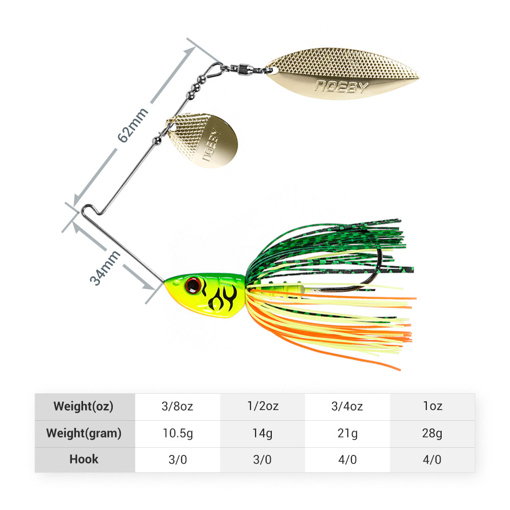 Noeby Spinnerbait 10.5g 14g 21 - Fishing Lure Swimbait 评论和价格