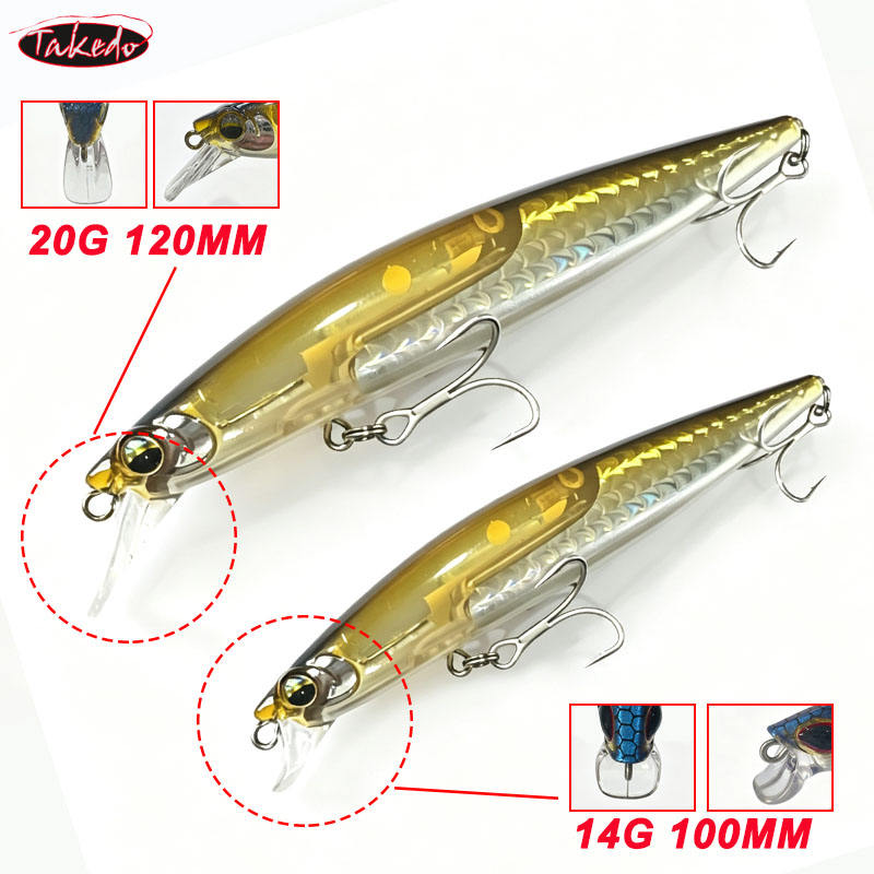 TAKEDO 14G  20G Sea Fishing Lu - Fishing Lure Jerkbait 评论和价格