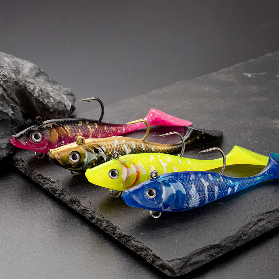5PCS T-Tail Soft Bait Artifici - Fishing Lure Blade Bait 评论和价格