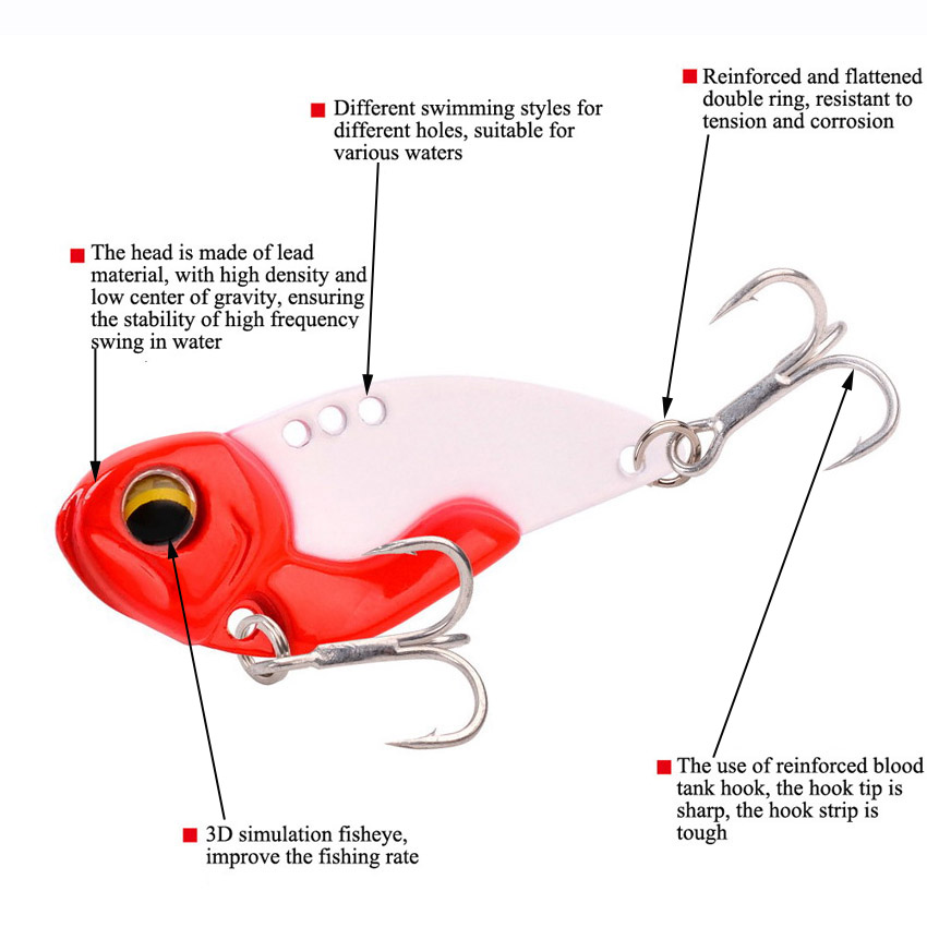 6pcs Metal VIB Fishing Lures 7 - Fishing Lure Blade Bait 评论和价格