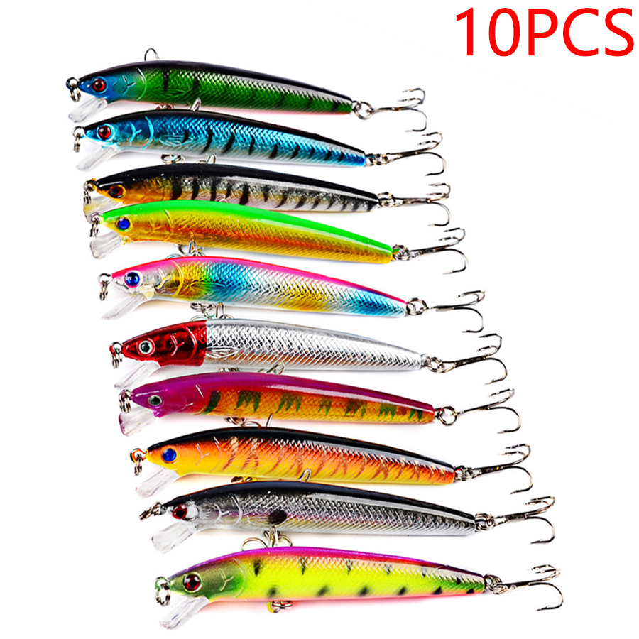10PCS Jerkbait Minnow Swimbait - Fishing Lure Jerkbait 评论和价格