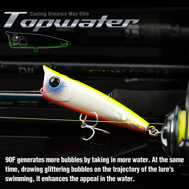 TSURINOYA 90mm 23g Topwater Po - Fishing Lure Popper 评论和价格