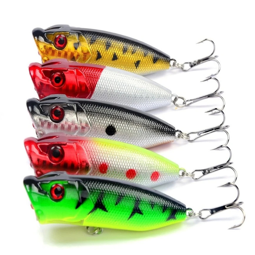 5Pcs Popper Fishing Lures 3d E - Fishing Lure Popper 评论和价格