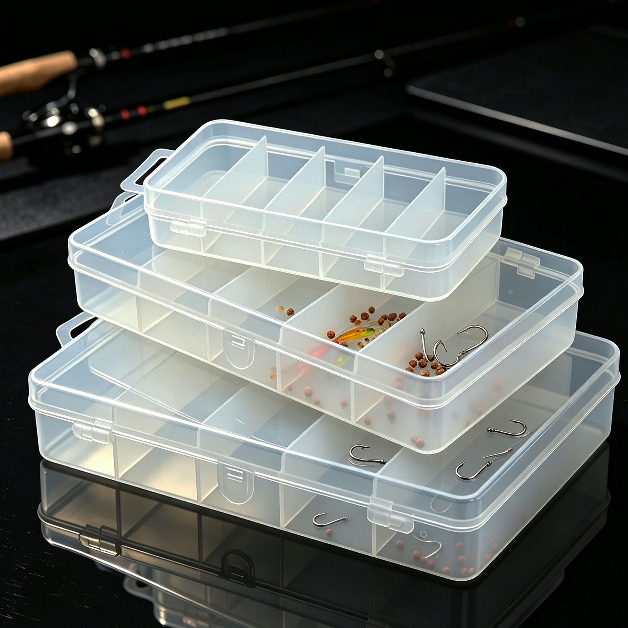 1/3pcs 3 Sizes of Plastic Fish - Fishing Lure Box 评论和价格