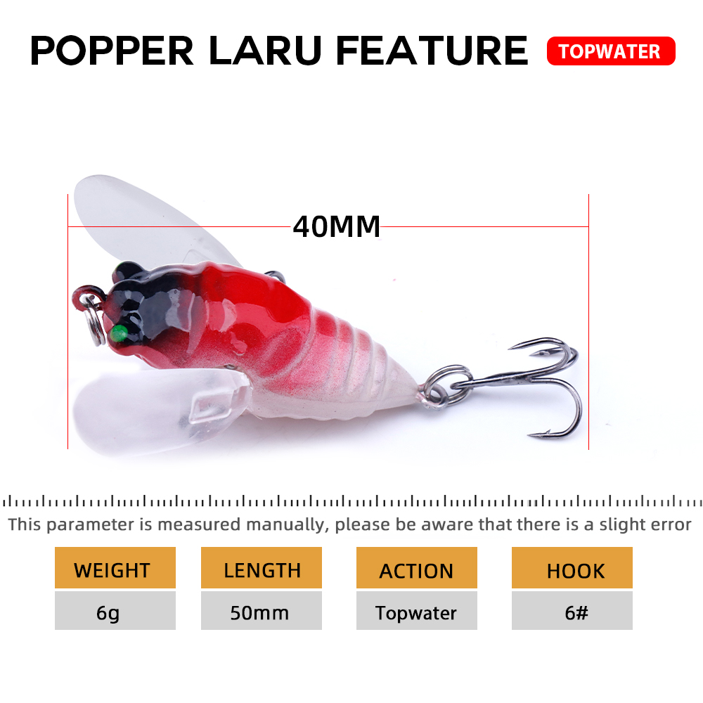 Agoie 6.5g 5cm Topwater Popper - Fishing Lure Popper 评论和价格