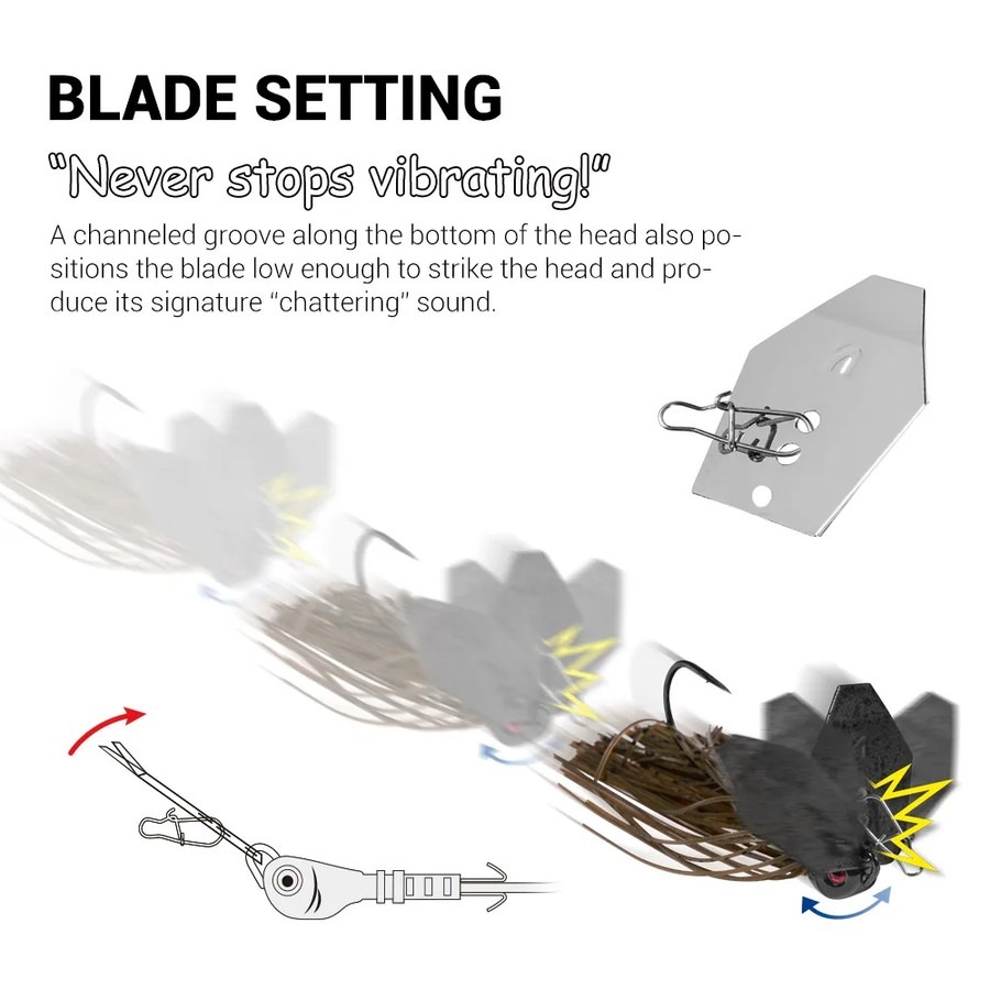 Noeby Chatterbait Bladed Jig 1 - Fishing Lure Blade Bait 评论和价格