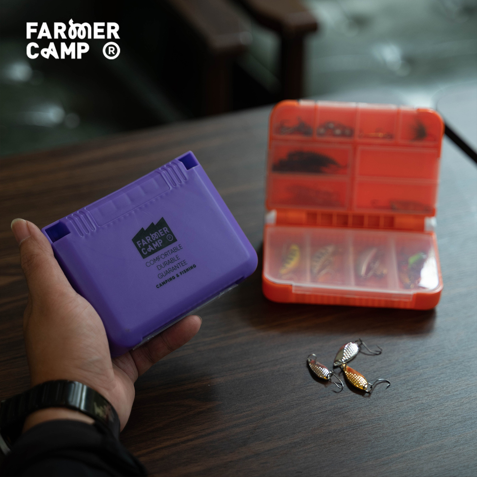 Portable Double Layer Fishing  - Fishing Lure Spoon 评论和价格