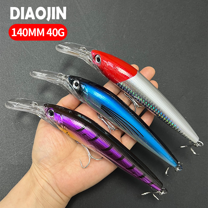 140mm 40g Trolling Minnow Fish - Fishing Lure Buzzbait 评论和价格