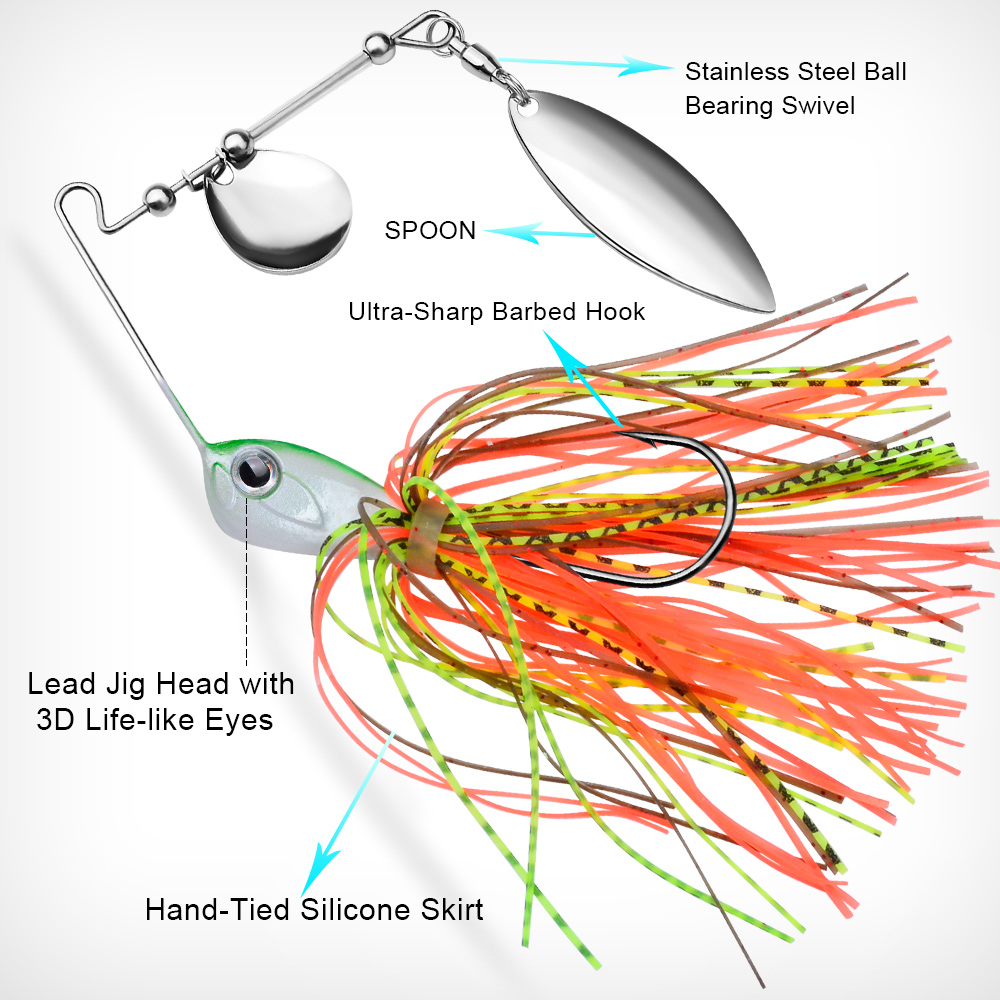 Proberos 10/14g Spinner Bait F - Fishing Lure Blade Bait 评论和价格