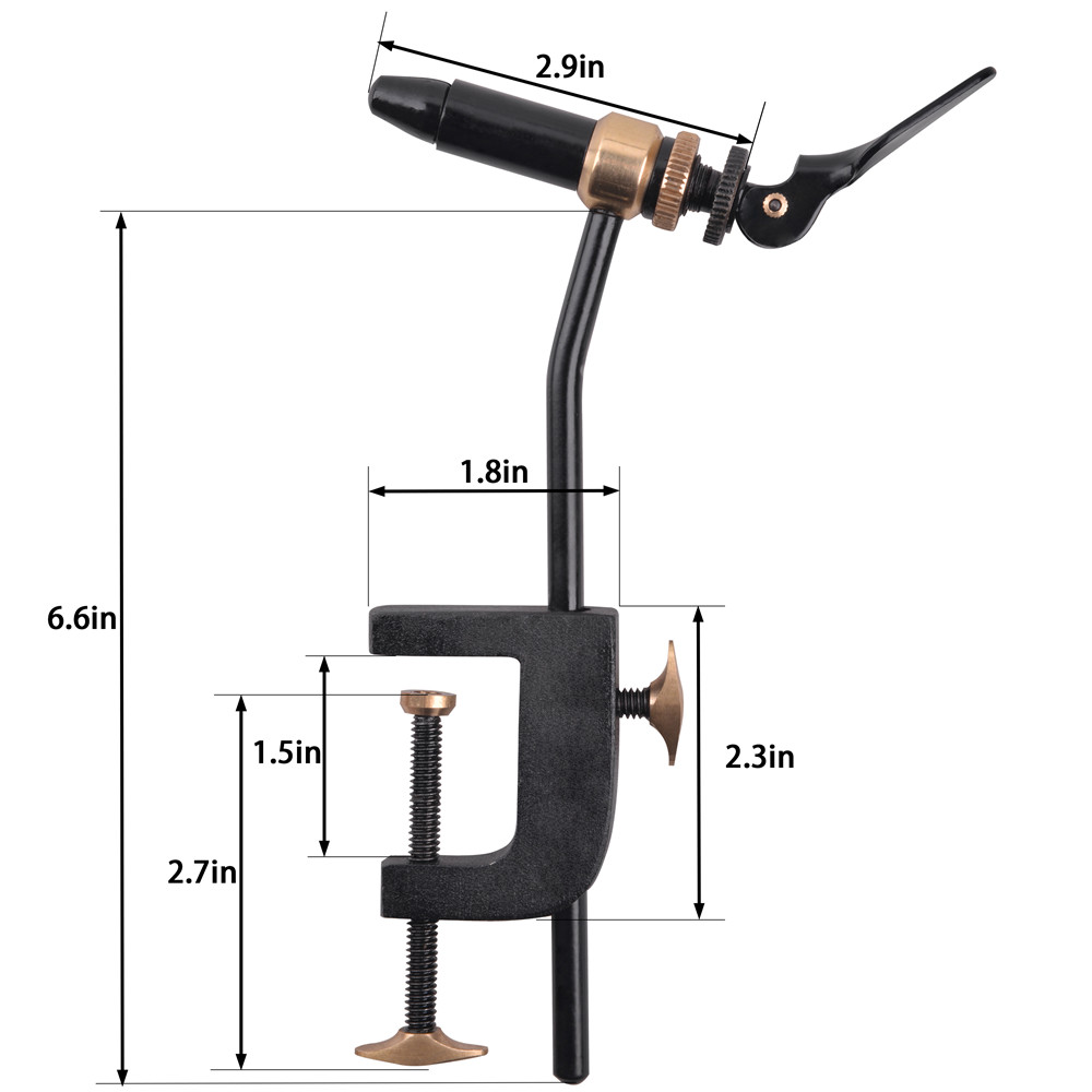 Rotary Fly Tying Vise Tool Saf - Fishing Lure Jig 评论和价格