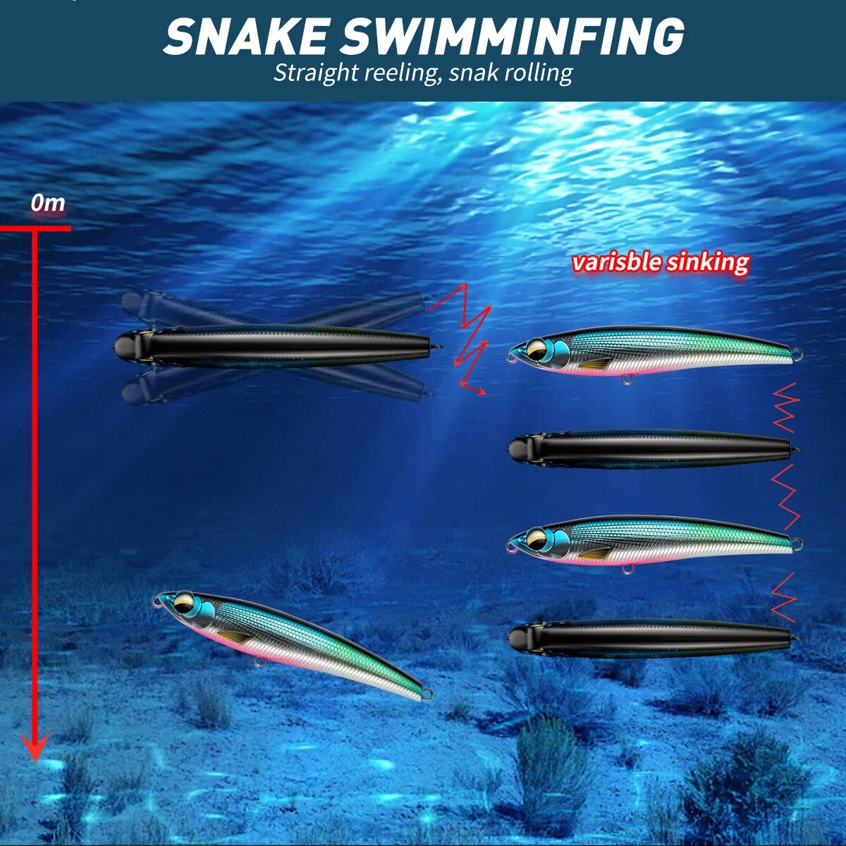 Sinking Pencil Fishing Lures 1 - Fishing Lure Buzzbait 评论和价格