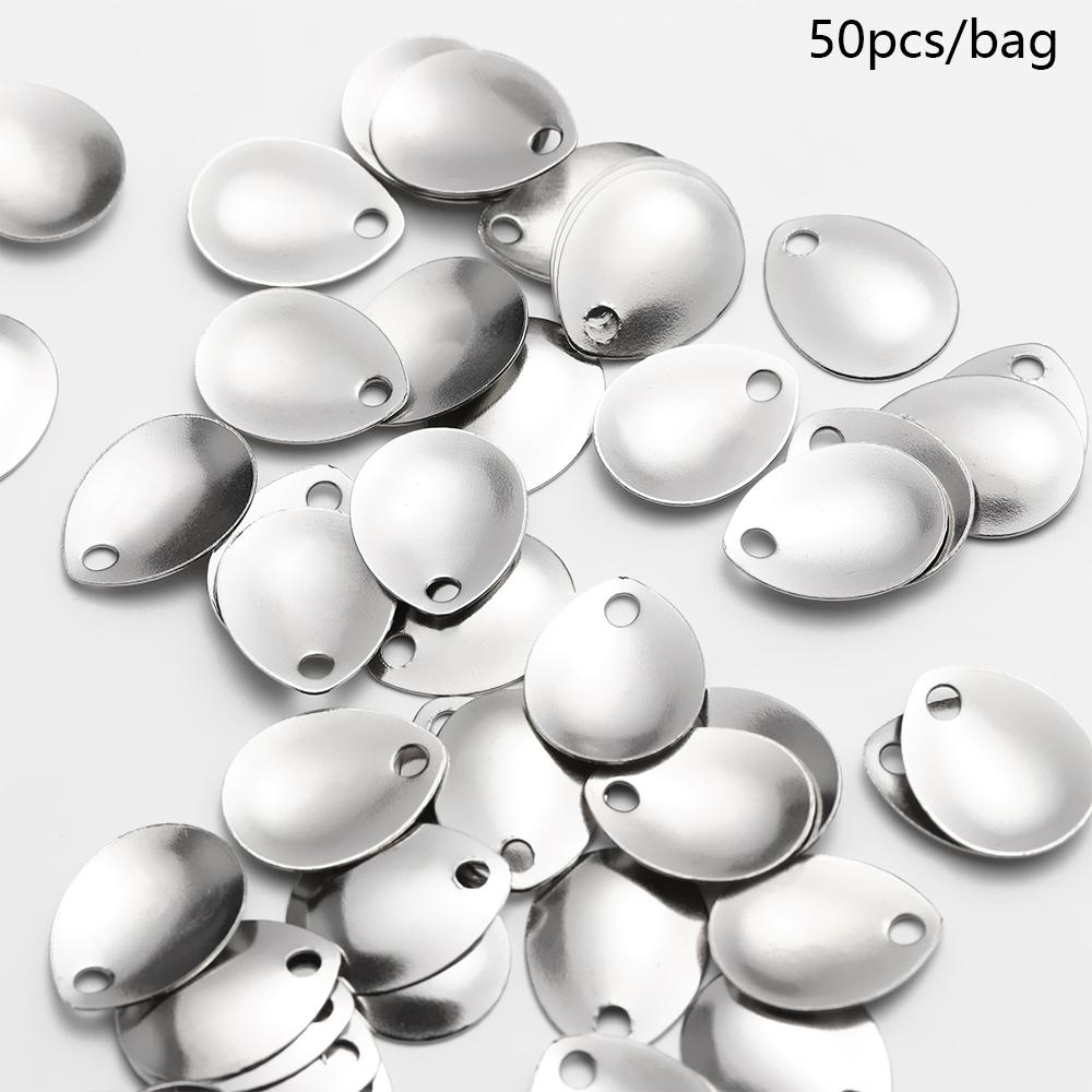 50PCS Silver Smooth Nickel Seq - Fishing Lure Spinner 评论和价格