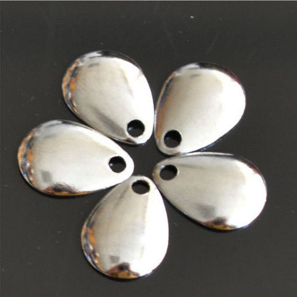 50PCS Silver Smooth Nickel Seq - Fishing Lure Spinner 评论和价格