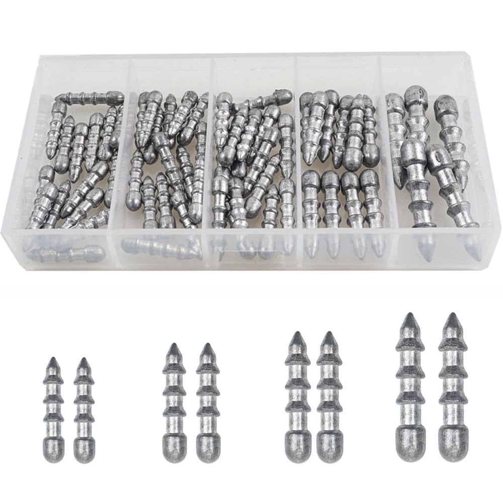 60PCS Nail weights Worm Fishin - Fishing Lure Accessories 评论和价格