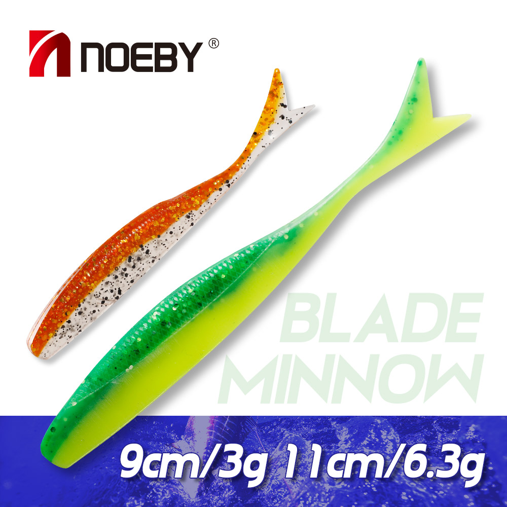 NOEBY Soft Lure Blade Minnow 9 - Fishing Lure Blade Bait 评论和价格