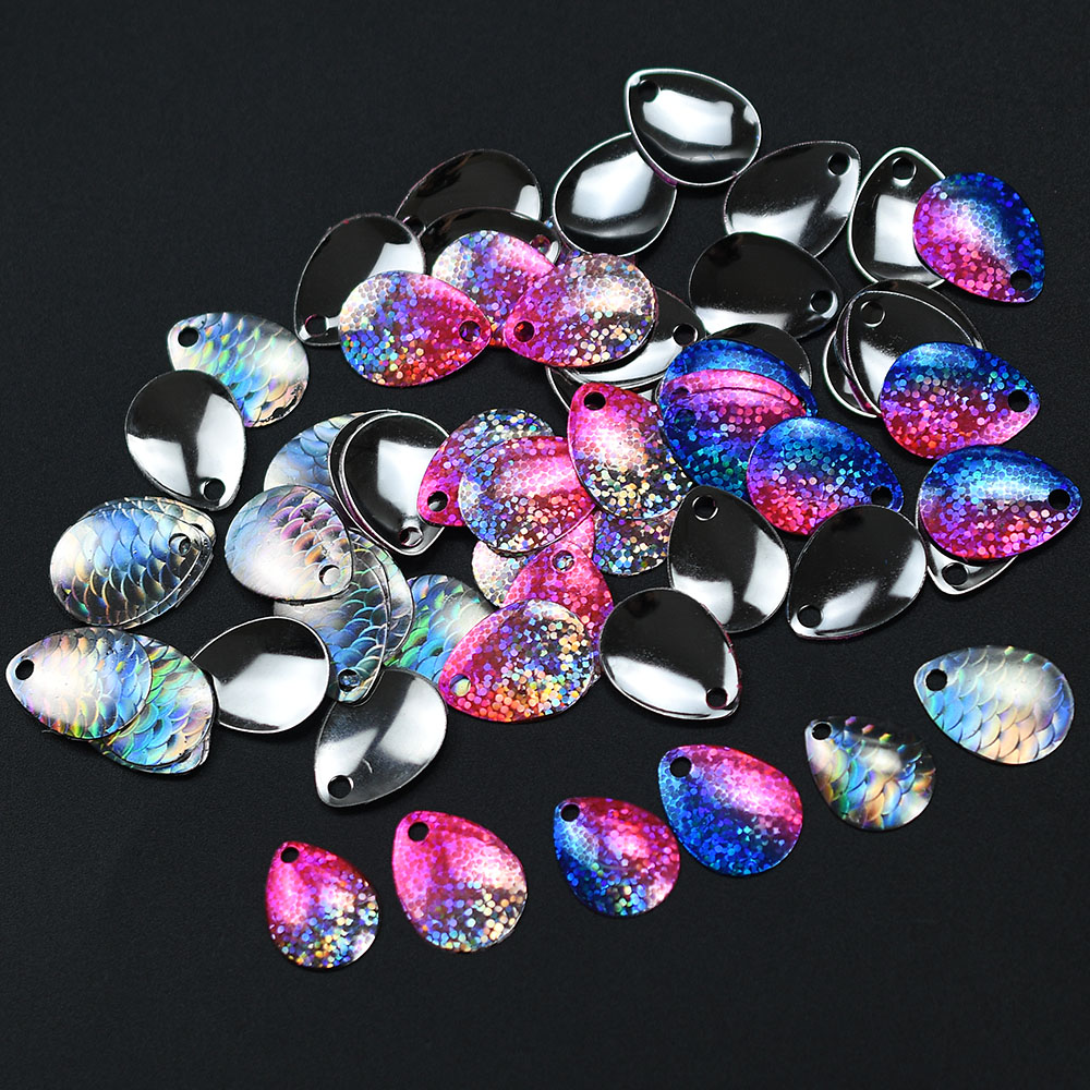 6Pcs Iridescent Fish Scale Spo - Fishing Lure Blade Bait 评论和价格