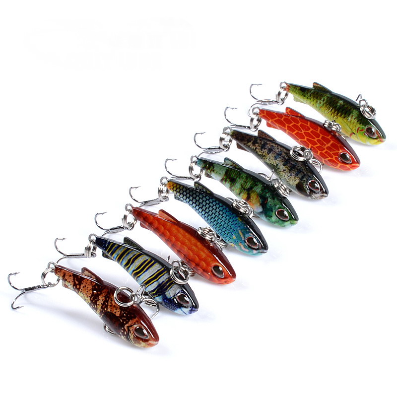 8pcs 4cm 4g Mini Lipless VIB F - Fishing Lure Crankbait 评论和价格