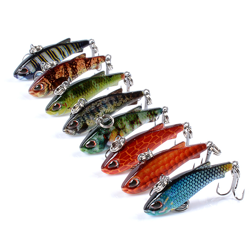 8pcs 4cm 4g Mini Lipless VIB F - Fishing Lure Crankbait 评论和价格