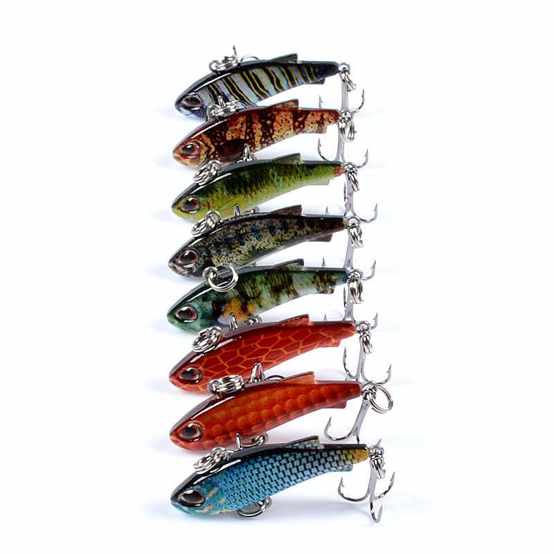 8pcs 4cm 4g Mini Lipless VIB F - Fishing Lure Crankbait 评论和价格
