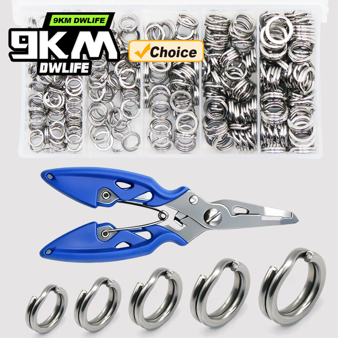 9KM Fishing Split Rings with P - Fishing Lure Making Kit 评论和价格