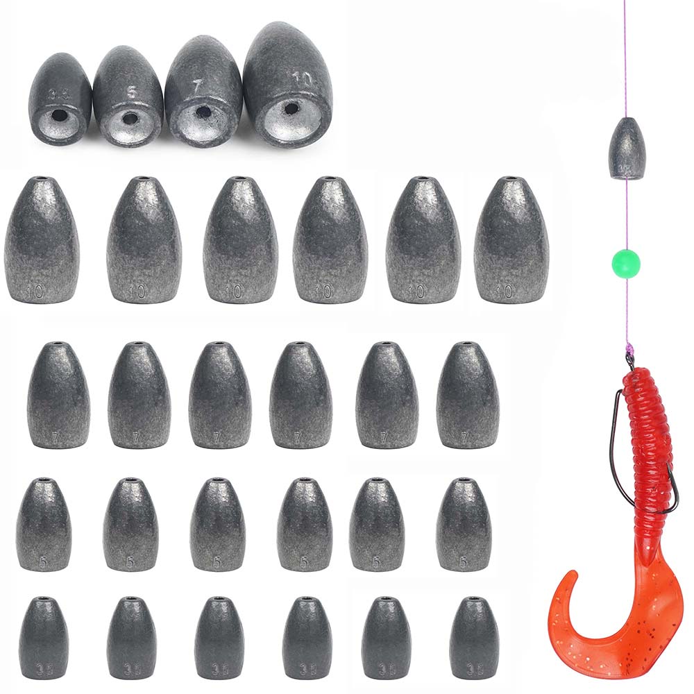 Bullet Fishing Sinkers Weights - Fishing Lure Making Kit 评论和价格