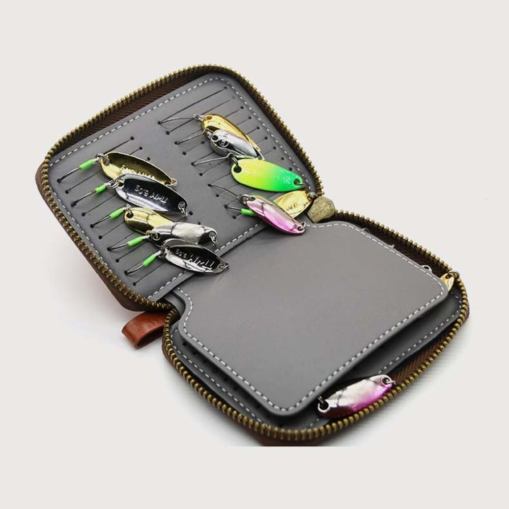 PU Leather Lure Wallet Bag Car - Fishing Lure Spinner 评论和价格