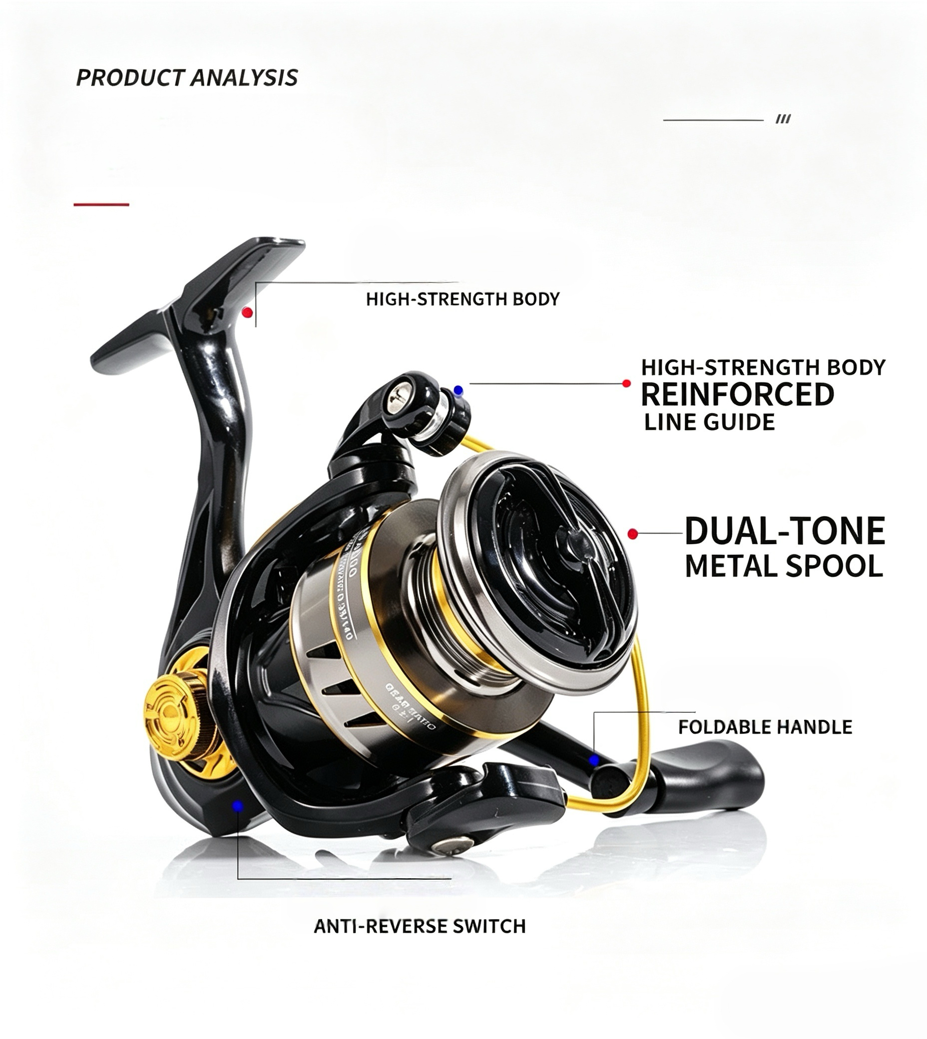 Full Metal Spinning Reel, Long - Fishing Lure Accessories 评论和价格