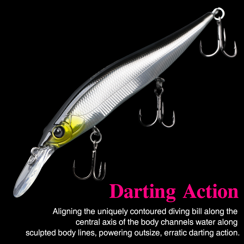 TSURINOYA  Suspending Minnow J - Fishing Lure Jerkbait 评论和价格