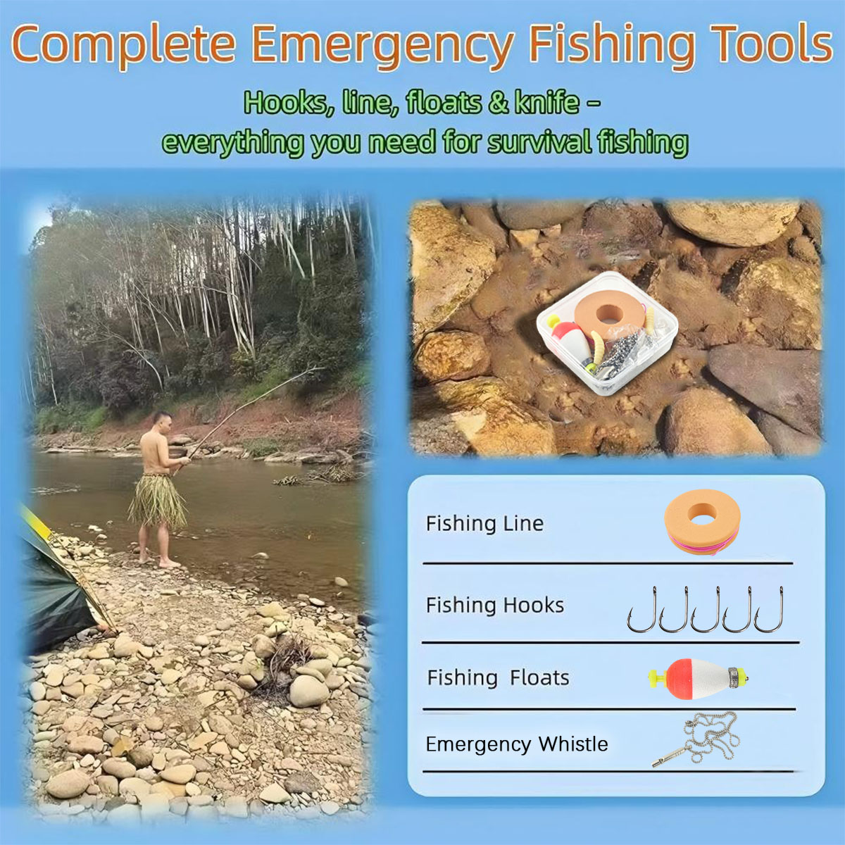 Portable Emergency Fishing Gea - Fishing Lure Box 评论和价格