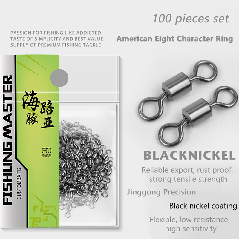 ★▲100Pcs Fishing Swivels Stain - Fishing Lure Making Kit 评论和价格