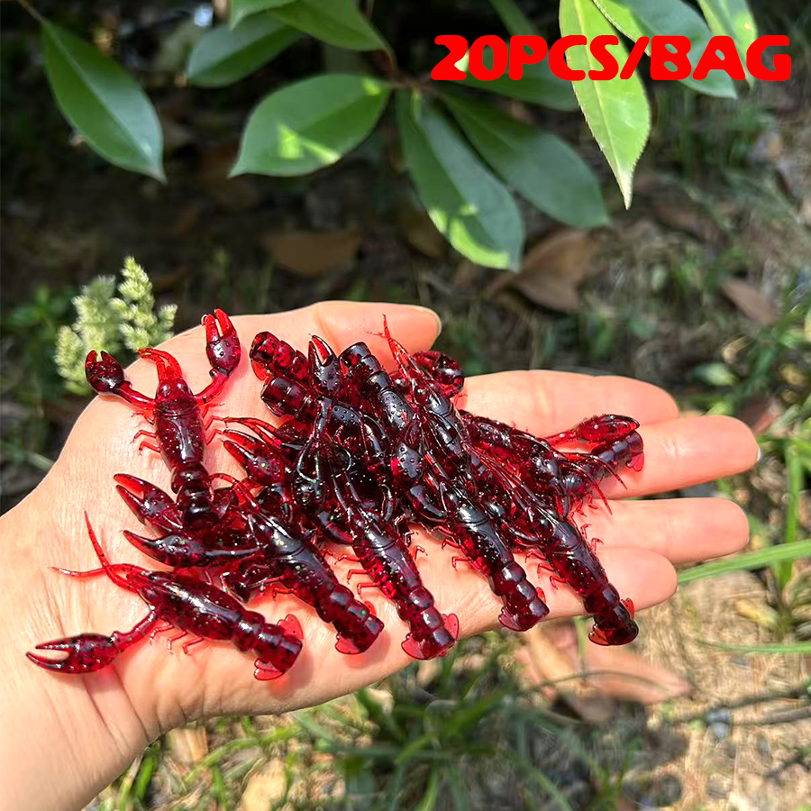 20pcs Crawfish Artificial Bait - Fishing Lure Swimbait 评论和价格