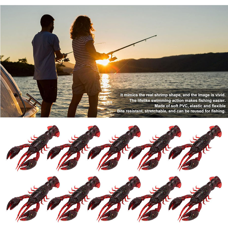 20pcs Crawfish Artificial Bait - Fishing Lure Swimbait 评论和价格