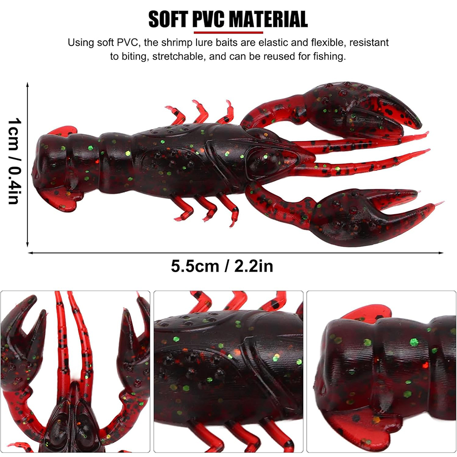 20pcs Crawfish Artificial Bait - Fishing Lure Swimbait 评论和价格