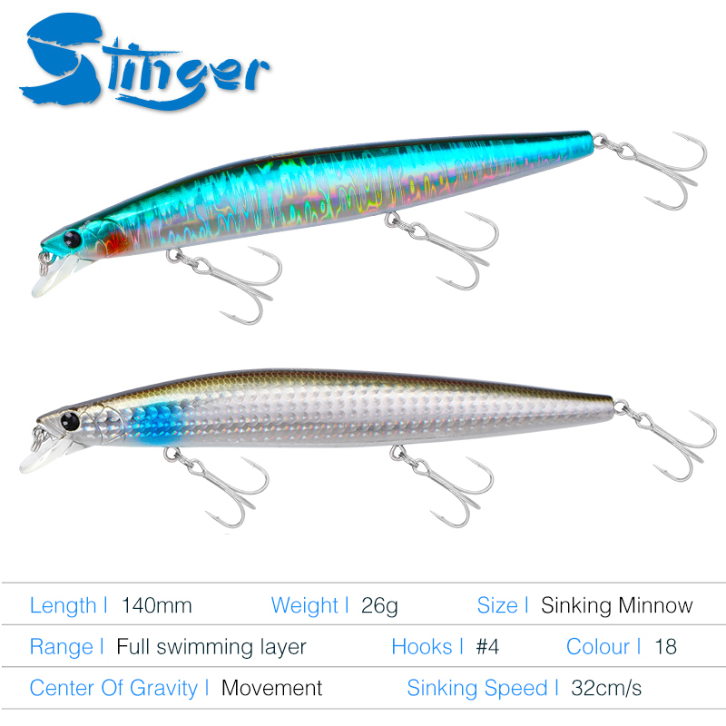 TSURINOYA Stinger 140S Fishing - Fishing Lure Jerkbait 评论和价格