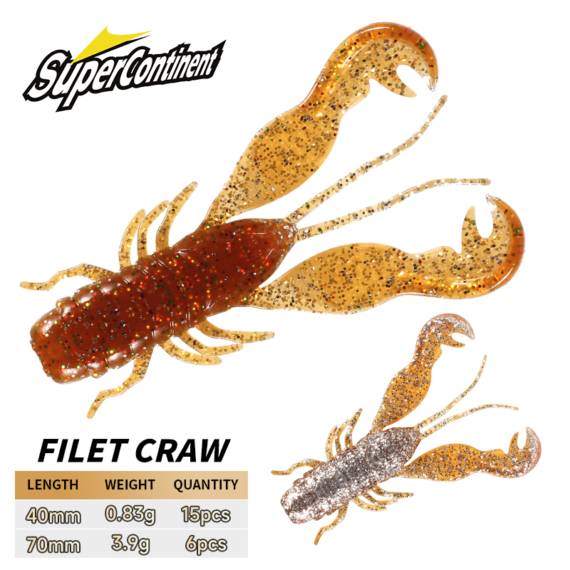2023 Supercontinent Filet Craw - Fishing Lure Soft Plastic 评论和价格