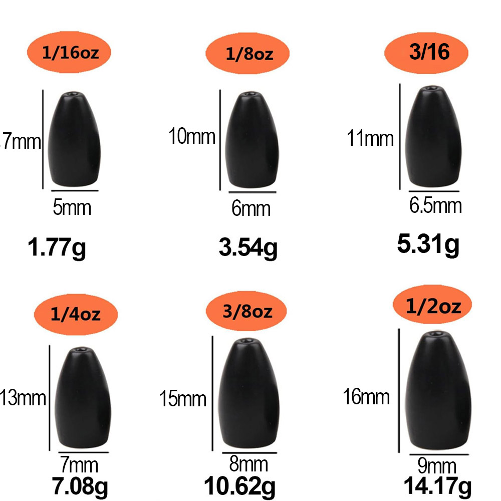 Tungsten Steel Fishing Weights - Fishing Lure Jig 评论和价格