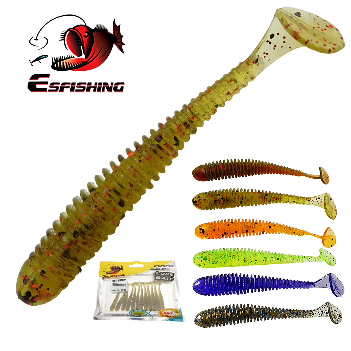 ESFISHING Swing Impact Ring Sh - Fishing Lure Soft Plastic 评论和价格