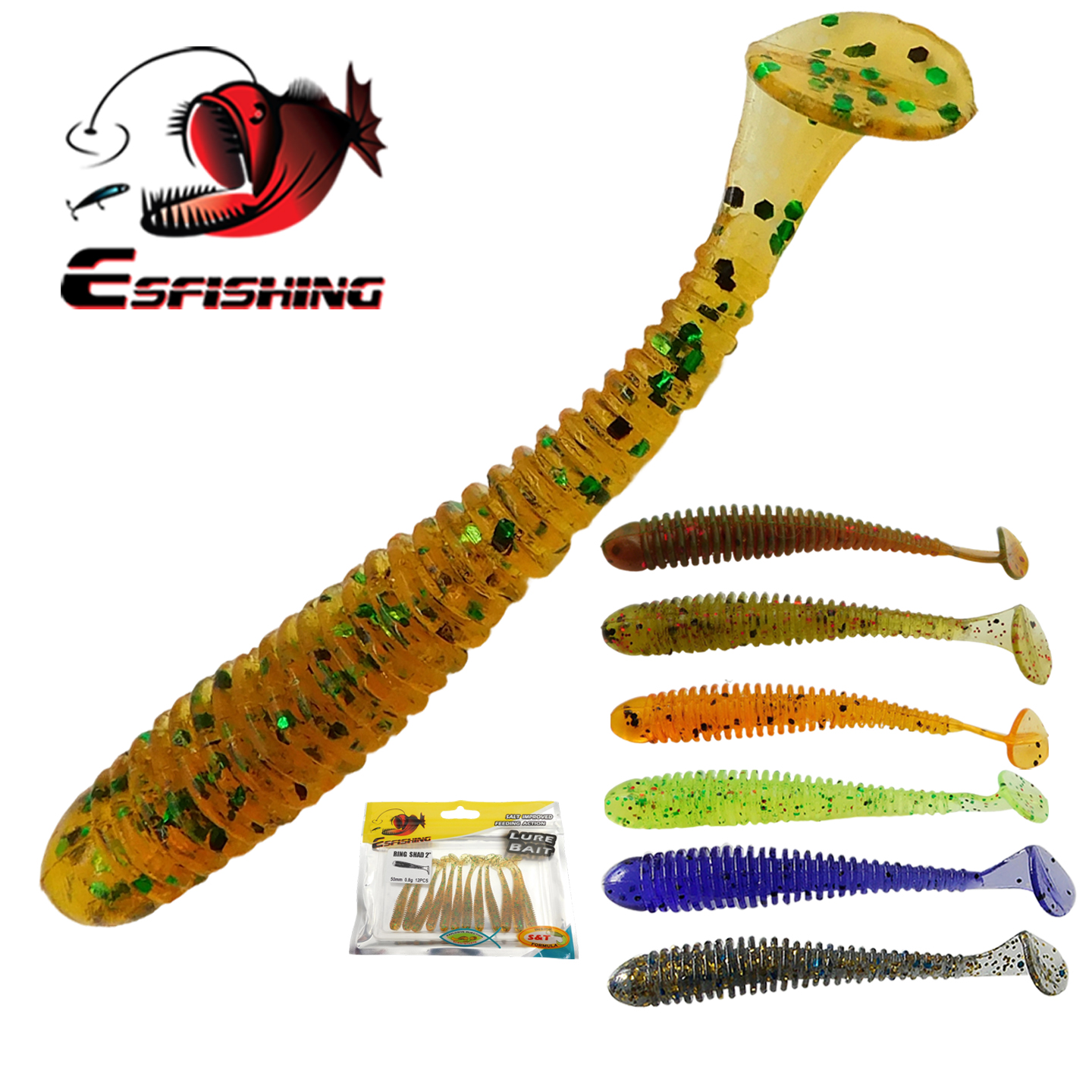 ESFISHING Swing Impact Ring Sh - Fishing Lure Soft Plastic 评论和价格